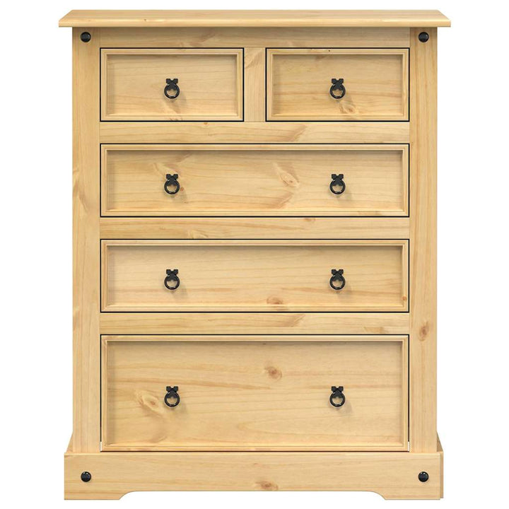 kommode Corona 92x48x114 cm massivt fyrretræ