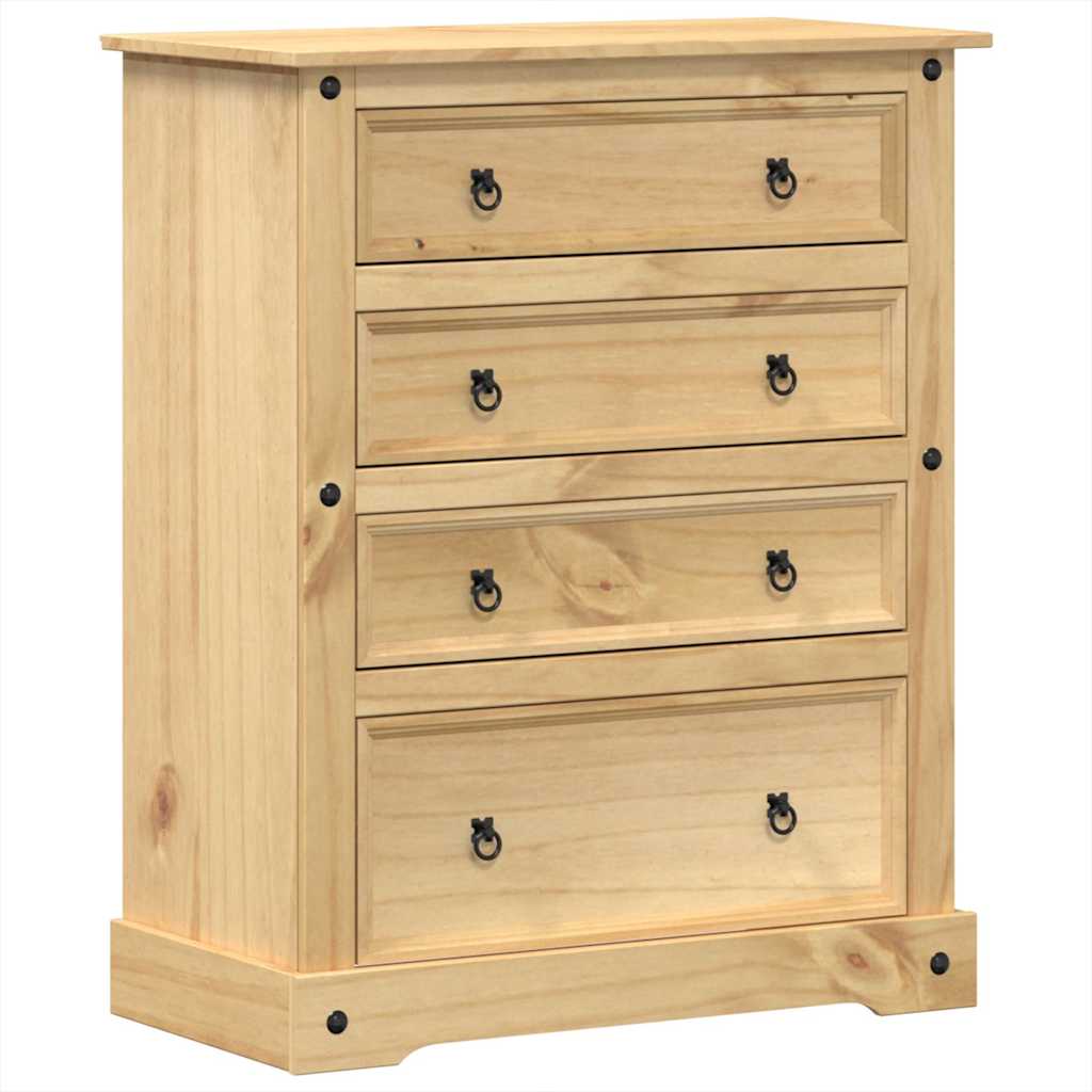 kommode Corona 92x48x114 cm massivt fyrretræ
