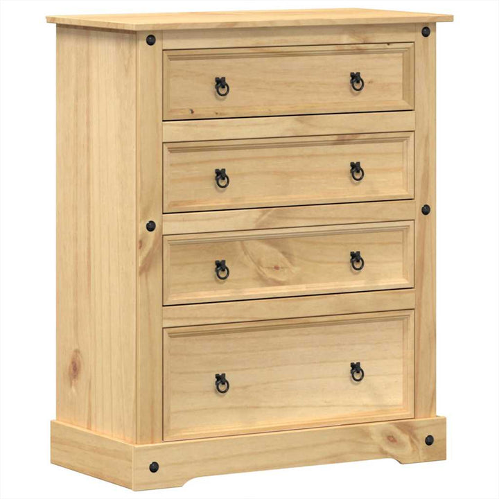 kommode Corona 92x48x114 cm massivt fyrretræ
