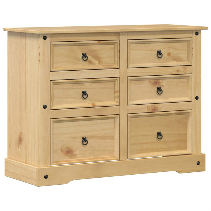 kommode Corona 112x48x91 cm massivt fyrretræ