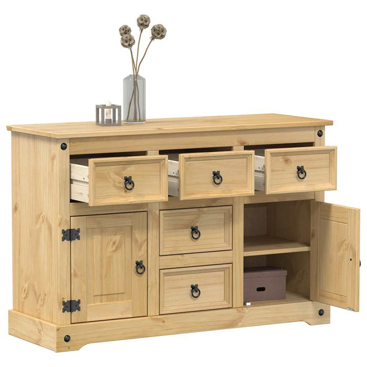 skænk Corona 112x40x75 cm massivt fyrretræ