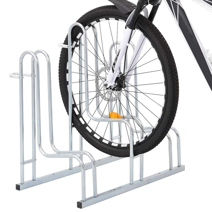cykelstativ til 3 cykler fritstående galvaniseret stål