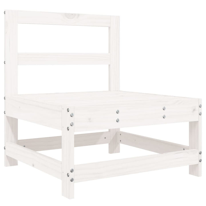 sofasæt til haven 7 dele massivt fyrretræ hvid