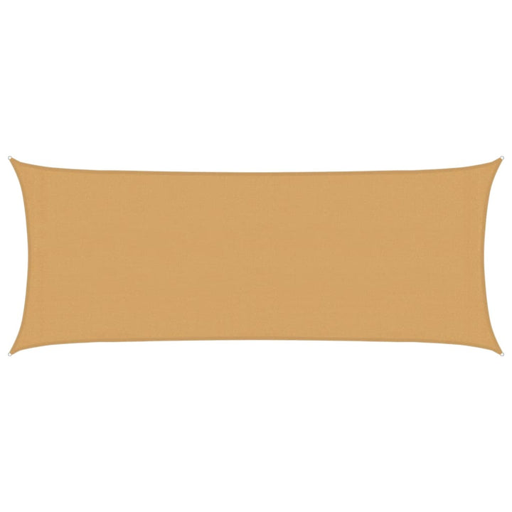 solsejl 2x4,5 m 160 g/m² HDPE rektangulær sandfarvet