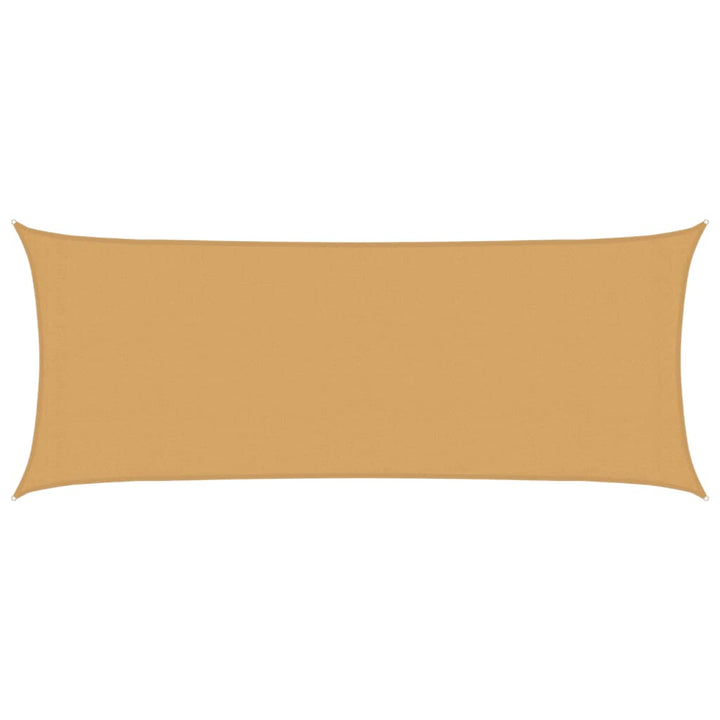 solsejl 2x5 m 160 g/m² HDPE rektangulær sandfarvet