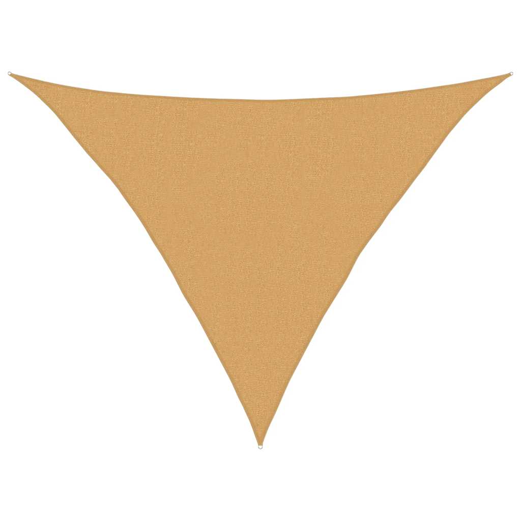 solsejl 2,5x2,5x3,5 m 160 g/m² trekantet HDPE sandfarvet