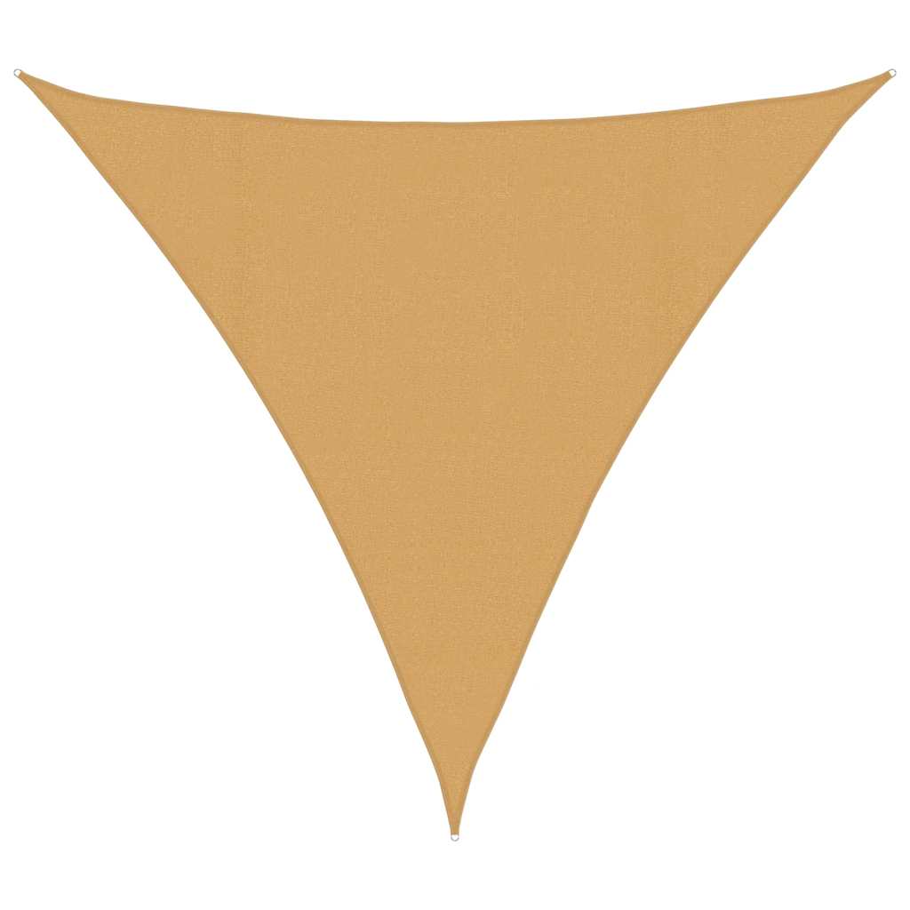 solsejl 4,5x4,5x4,5 m 160 g/m² trekantet HDPE sandfarvet