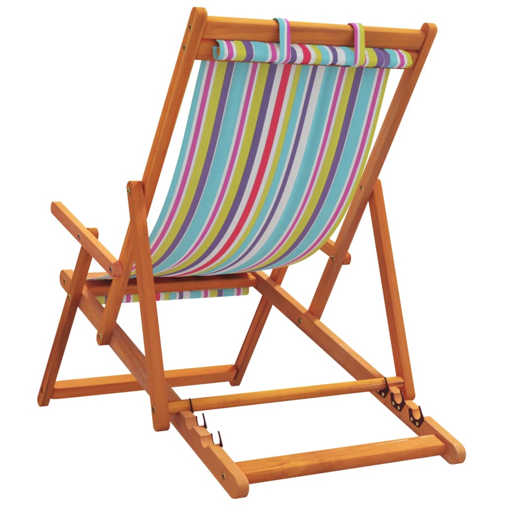 Klapstole 2 stk. flerfarvet stof