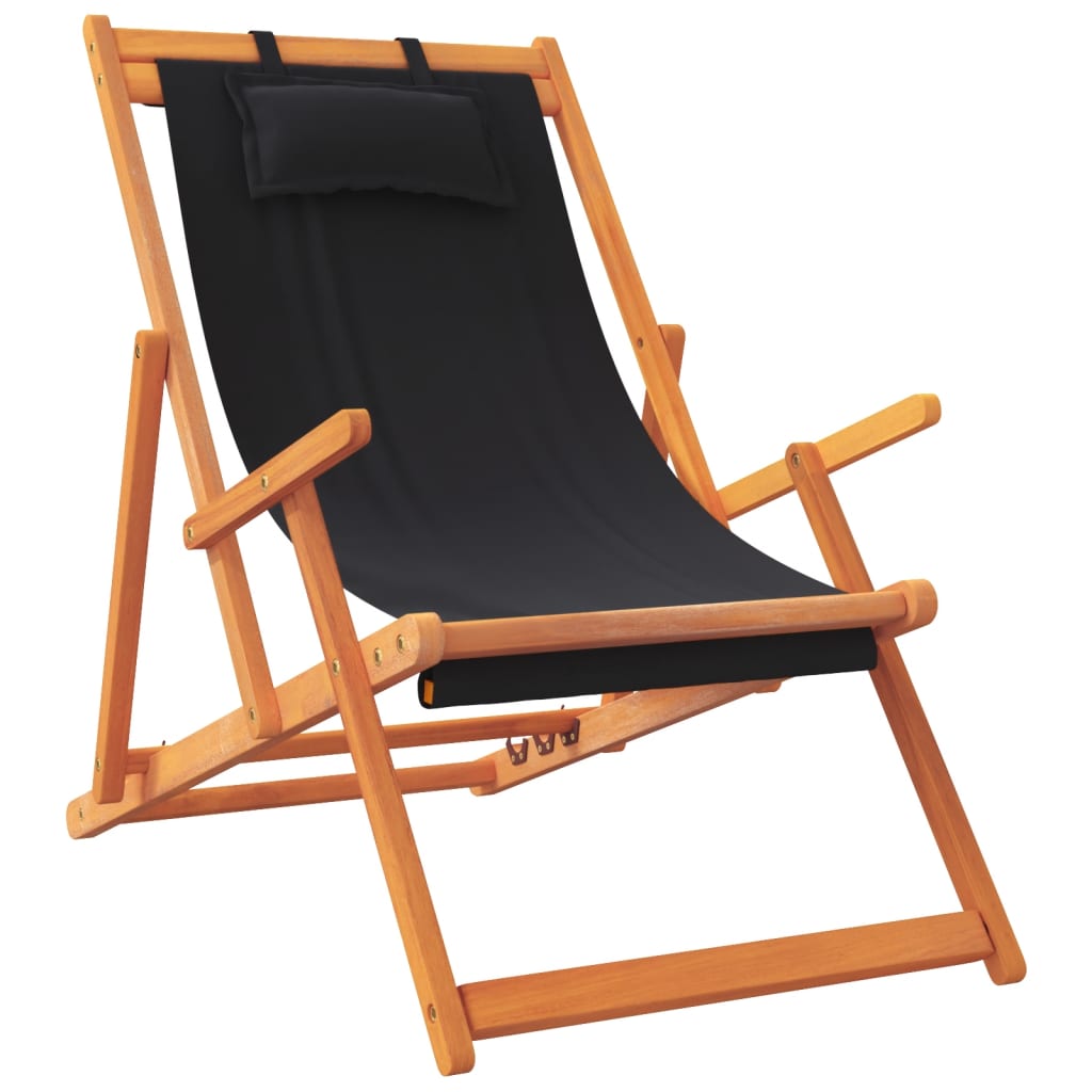 foldbare strandstole 2 stk. stof sort