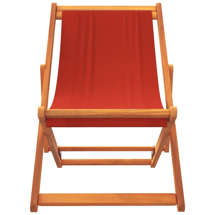 foldbare strandstole 2 stk. stof rød