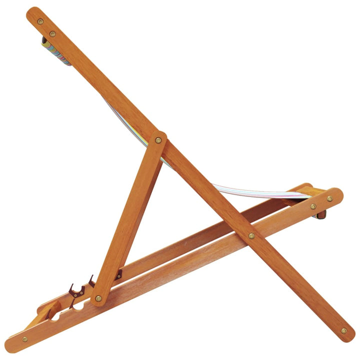 Klapstole 2 stk. flerfarvet stof