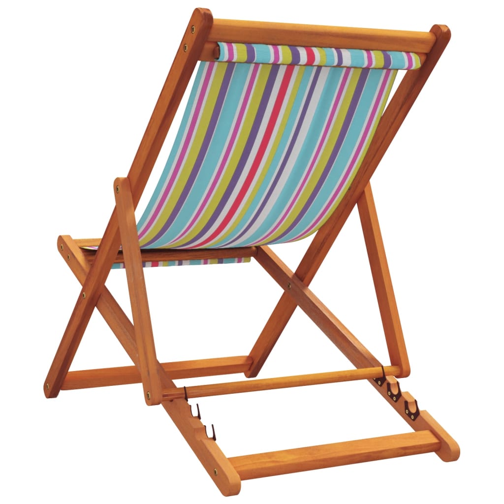 Klapstole 2 stk. flerfarvet stof