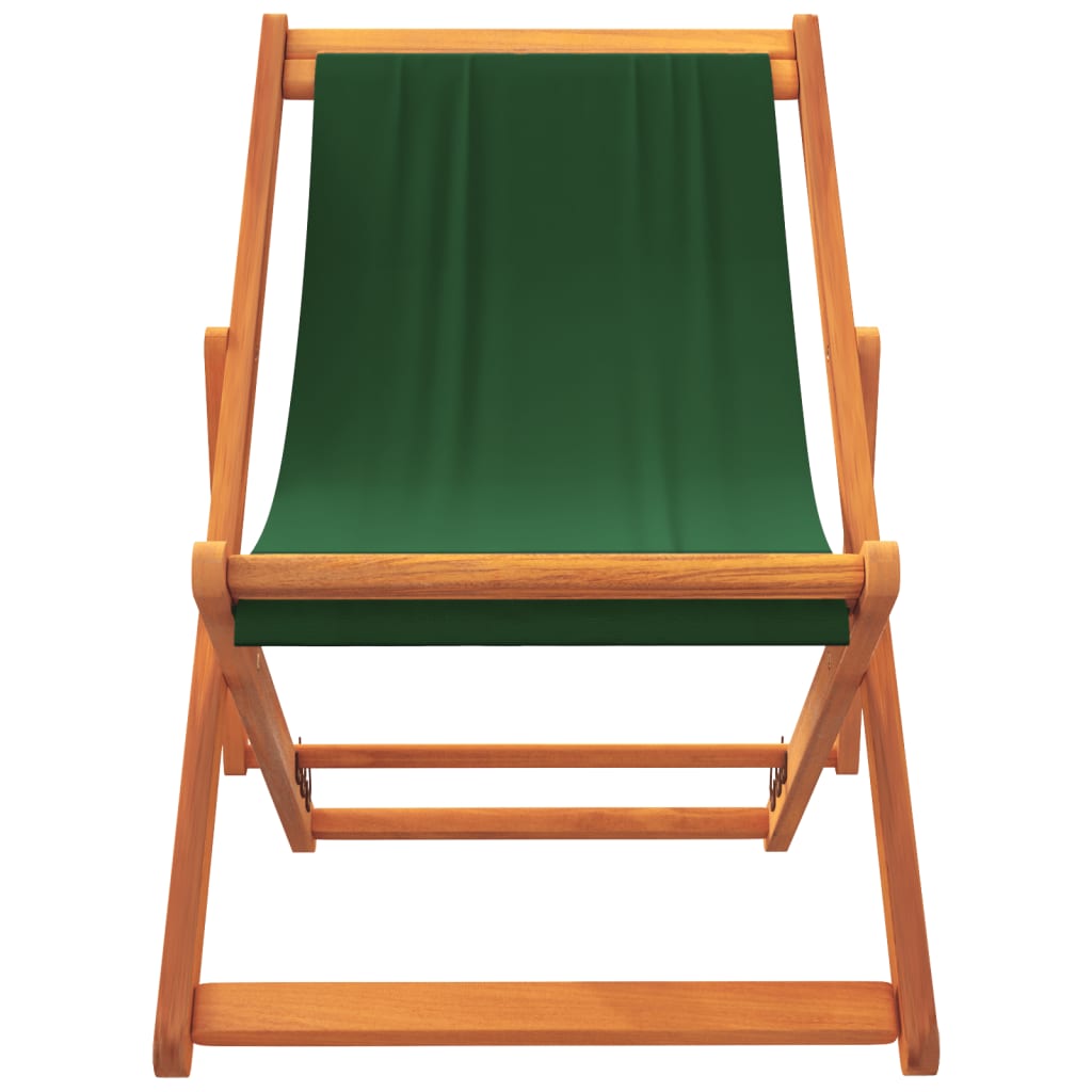 foldbare strandstole 2 stk. stof grøn
