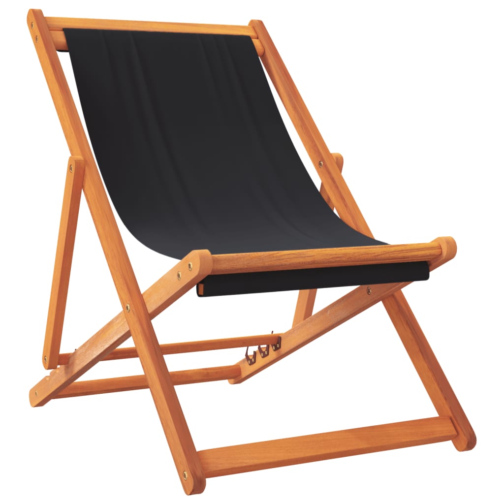 foldbare strandstole 2 stk. stof sort