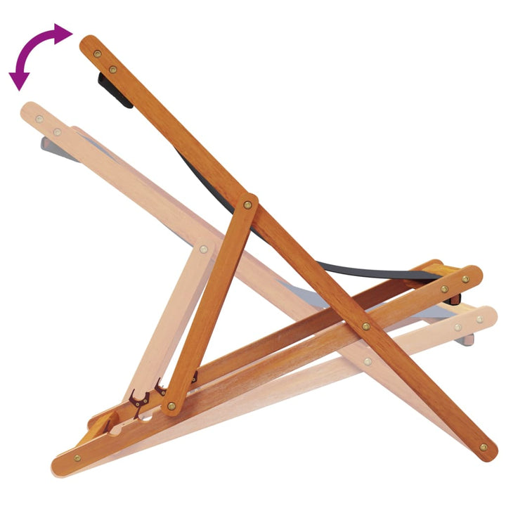 foldbare strandstole 2 stk. stof sort