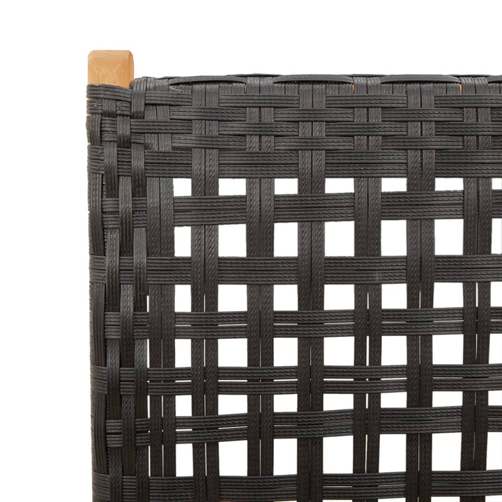 havestole 4 stk. med lænefunktion polyrattan sort