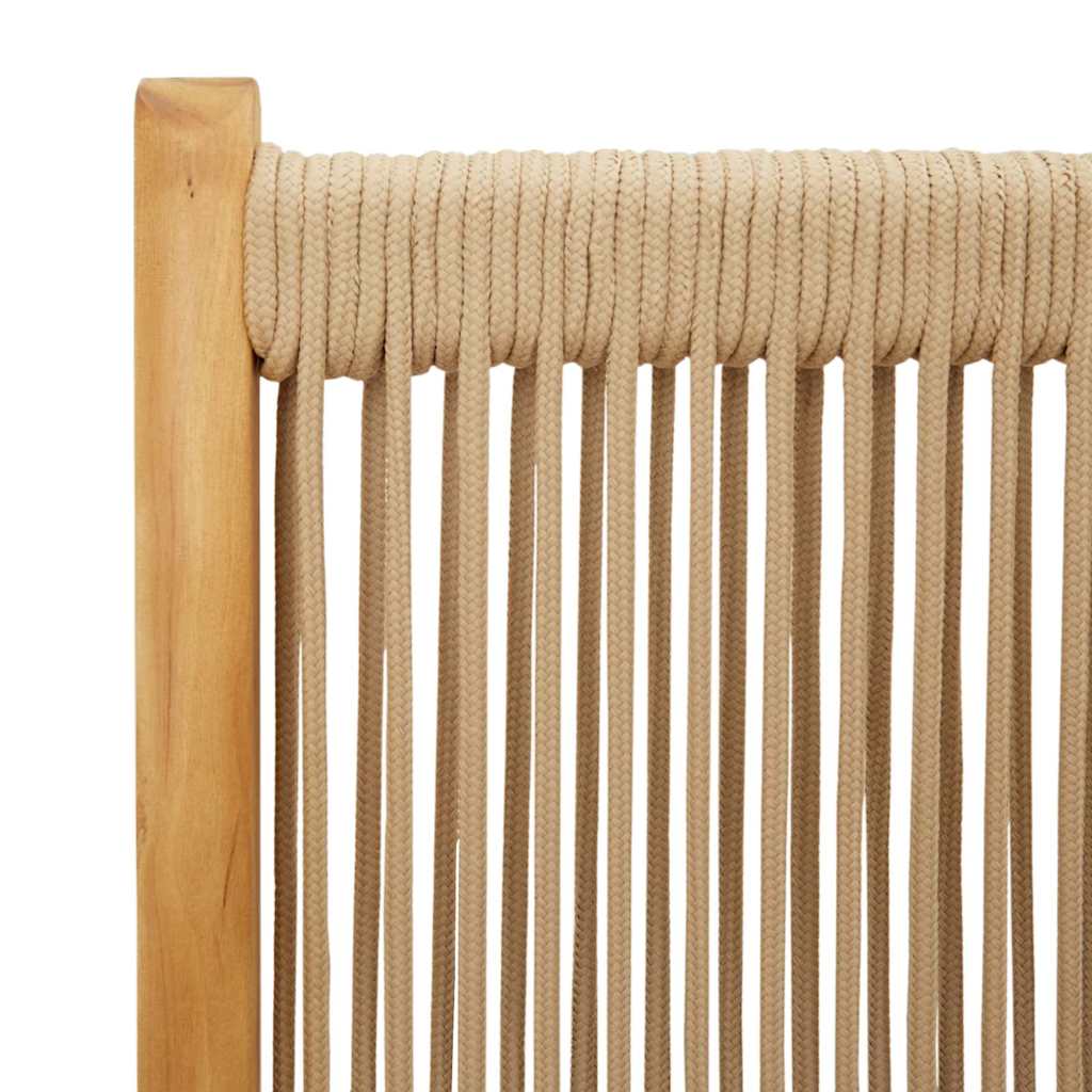 havestole 4 stk. med lænefunktion massivt akacietræ beige