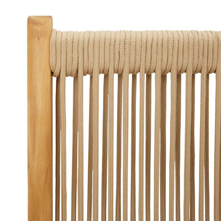 havestole 4 stk. med lænefunktion massivt akacietræ beige