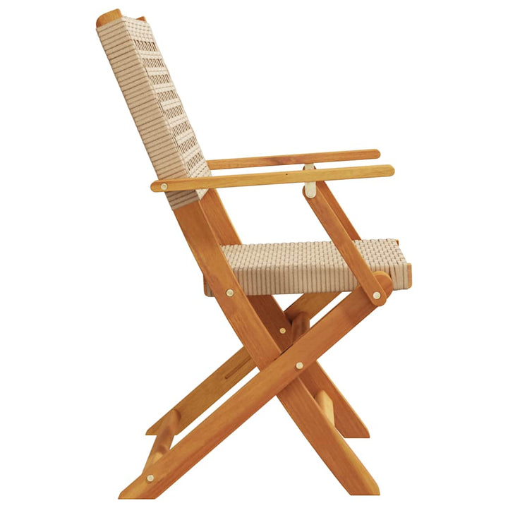 foldbare havestole 8 stk. polyrattan beige