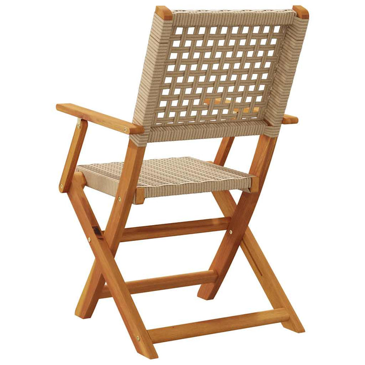 foldbare havestole 8 stk. polyrattan beige