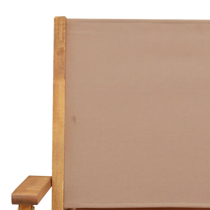Klapstole 8 stk. Taupe stof og massivt træ