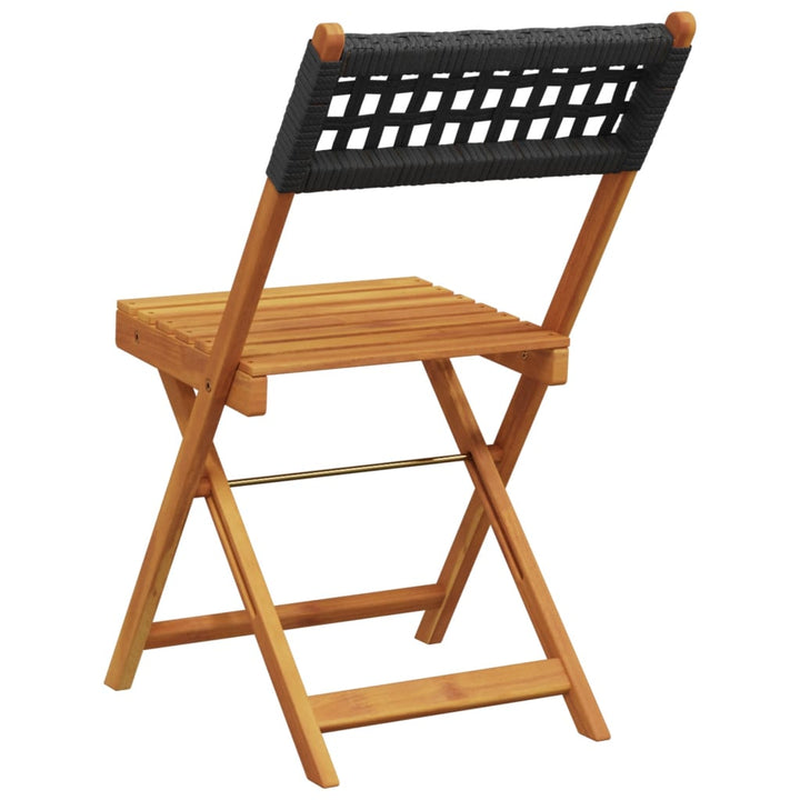 foldbare havestole 6 stk. polyrattan sort