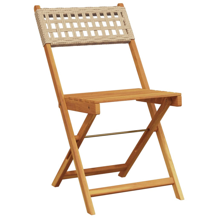 foldbare havestole 8 stk. polyrattan beige