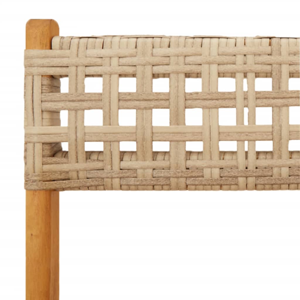 foldbare havestole 8 stk. polyrattan beige