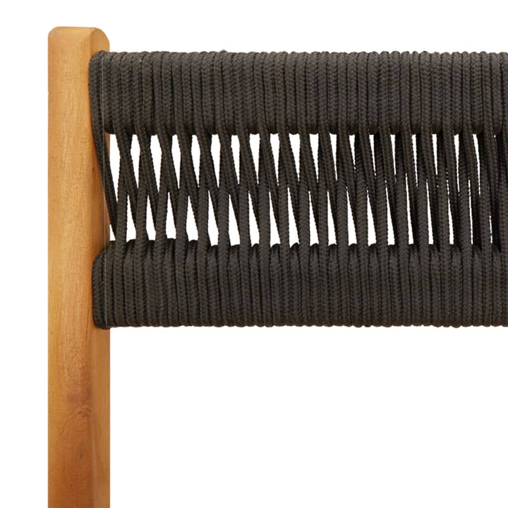foldbare havestole 6 stk. massivt akacietræ sort