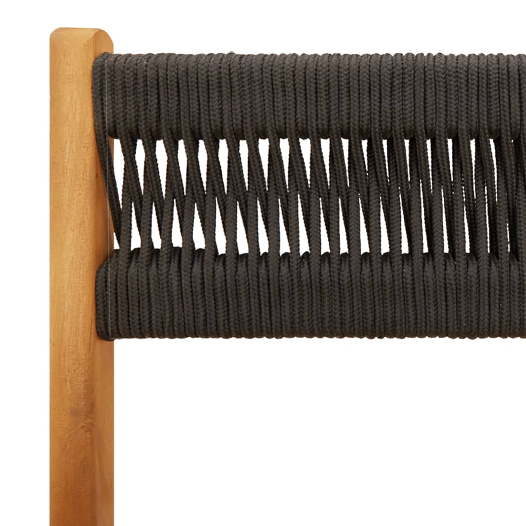 foldbare havestole 8 stk. massivt akacietræ sort