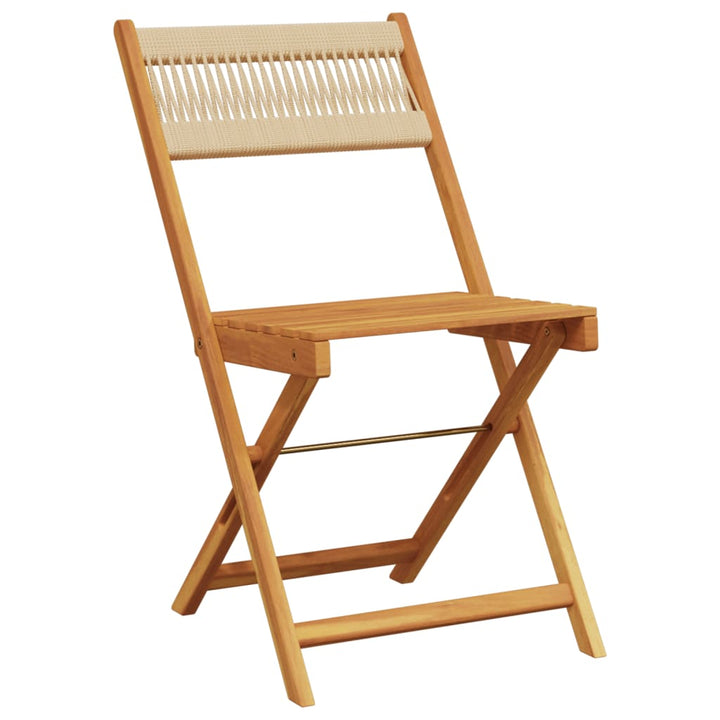 foldbare havestole 8 stk. massivt akacietræ beige