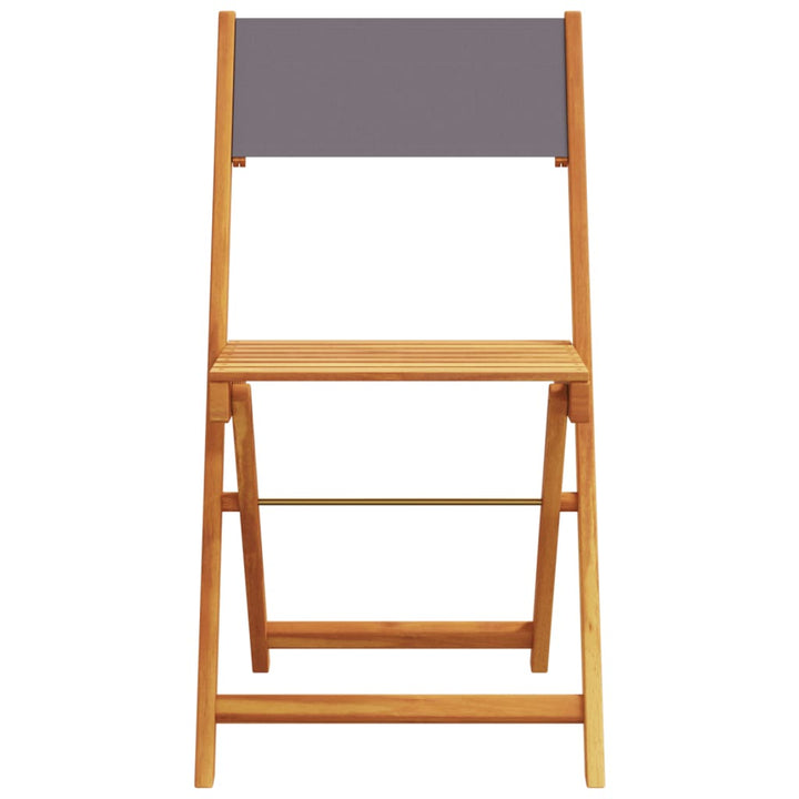 foldbare havestole 4 stk. stof og massivt træ antracit