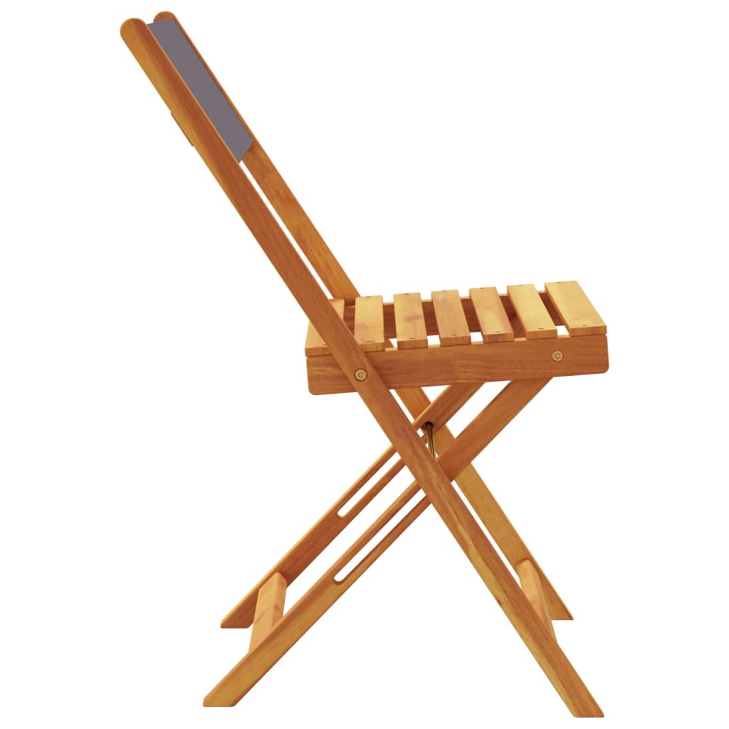 foldbare havestole 6 stk. stof og massivt træ antracit