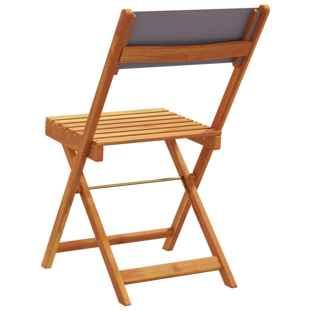 foldbare havestole 6 stk. stof og massivt træ antracit