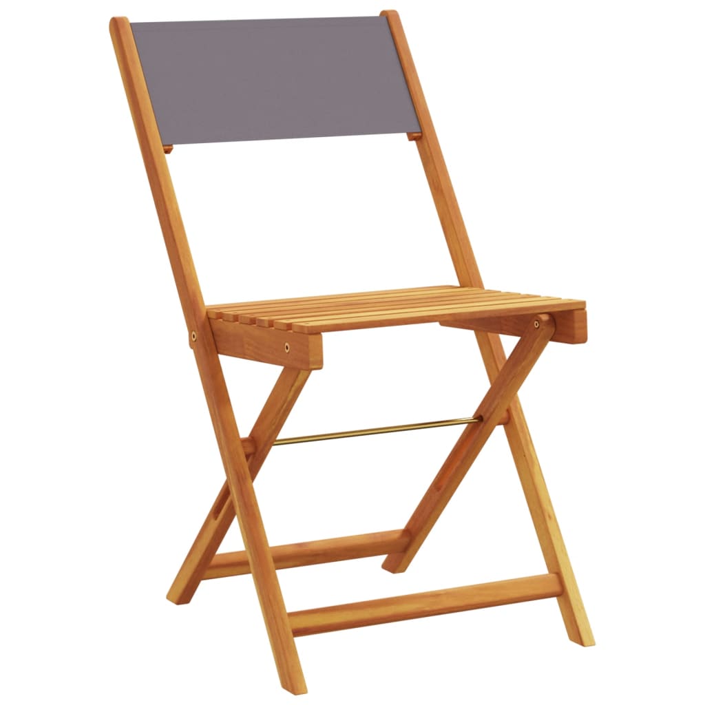 foldbare havestole 8 stk. stof og massivt træ antracit