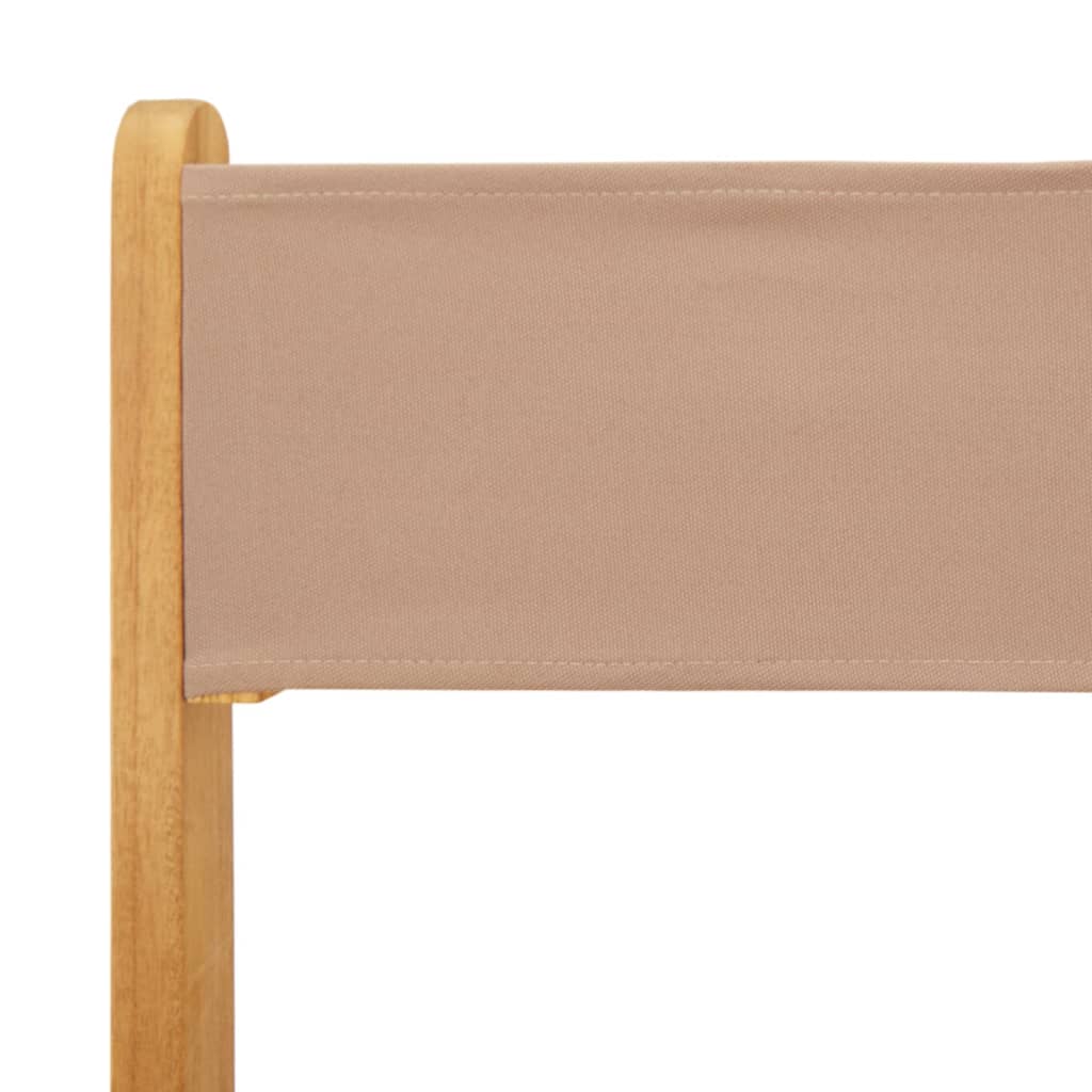 foldbare havestole 8 stk. stof og massivt træ gråbrunt