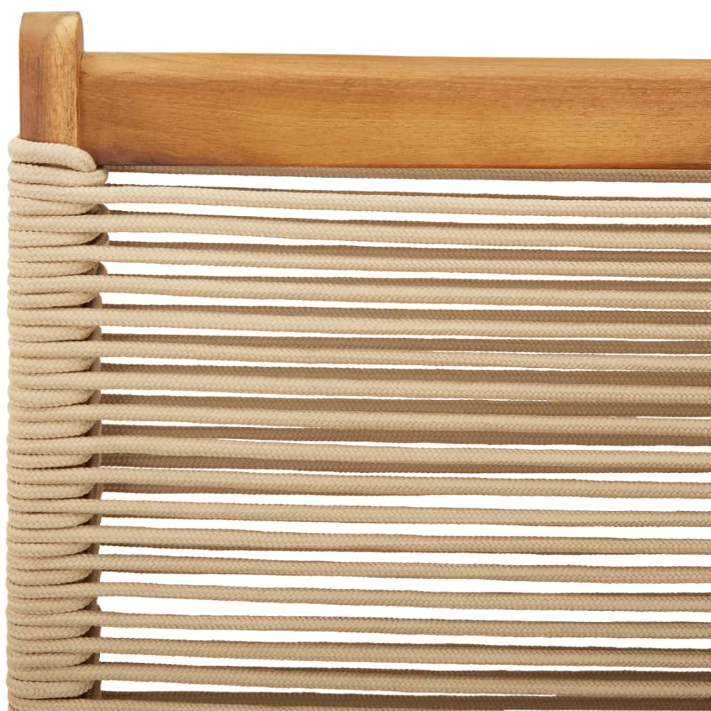 havestole 4 stk. foldbar massivt akacietræ beige