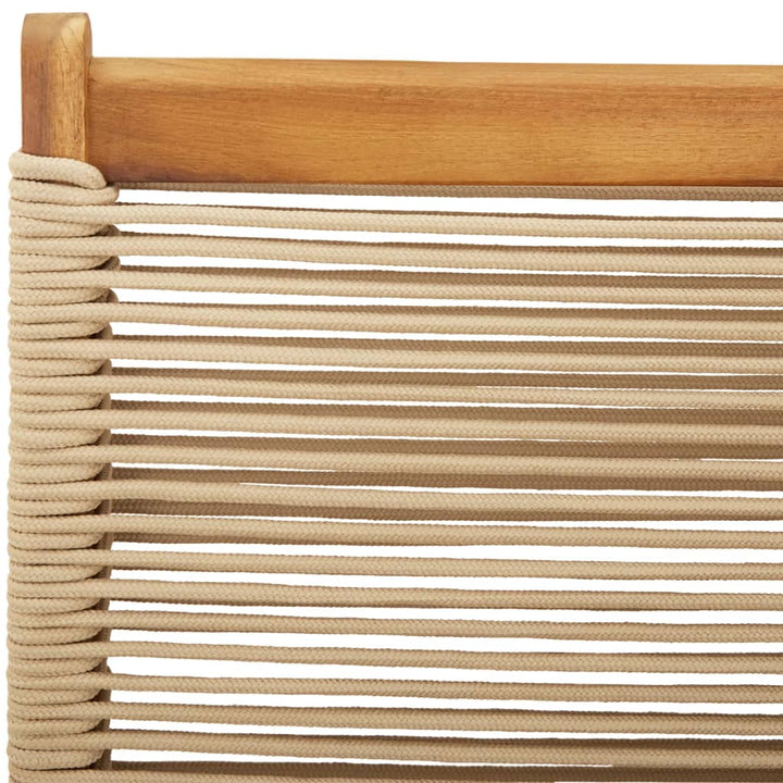 havestole 4 stk. foldbar massivt akacietræ beige