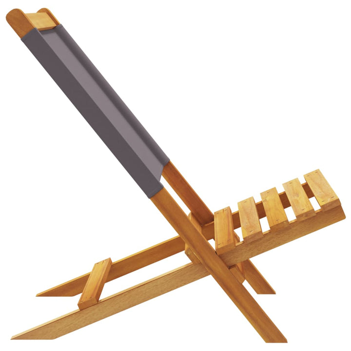 foldbare havestole 4 stk. stof og massivt træ antracit