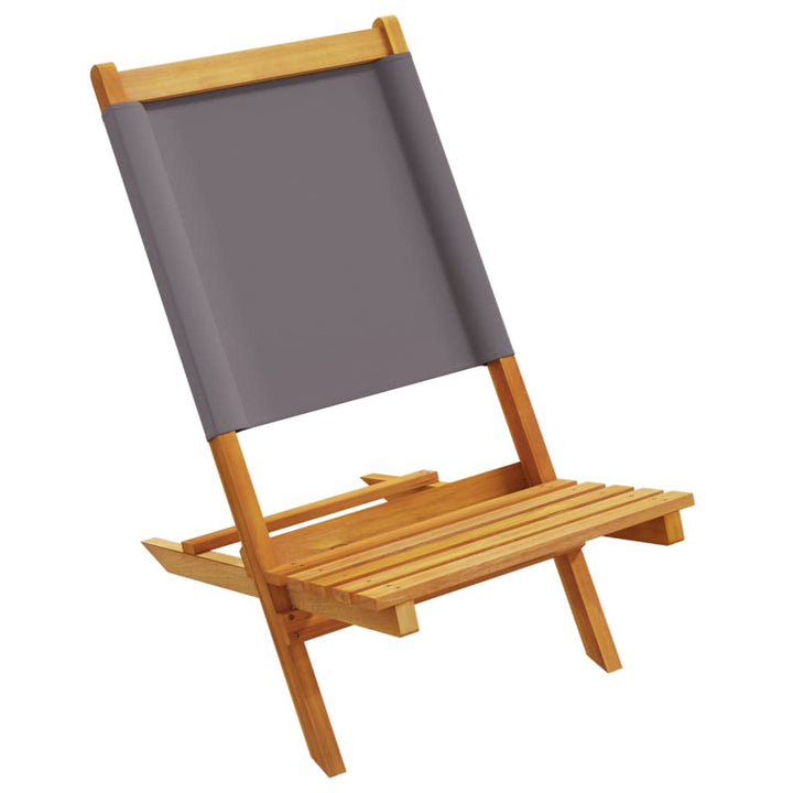foldbare havestole 6 stk. stof og massivt træ antracit