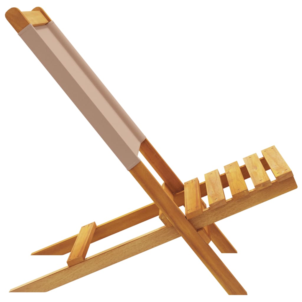 foldbare havestole 6 stk. stof og massivt træ gråbrunt