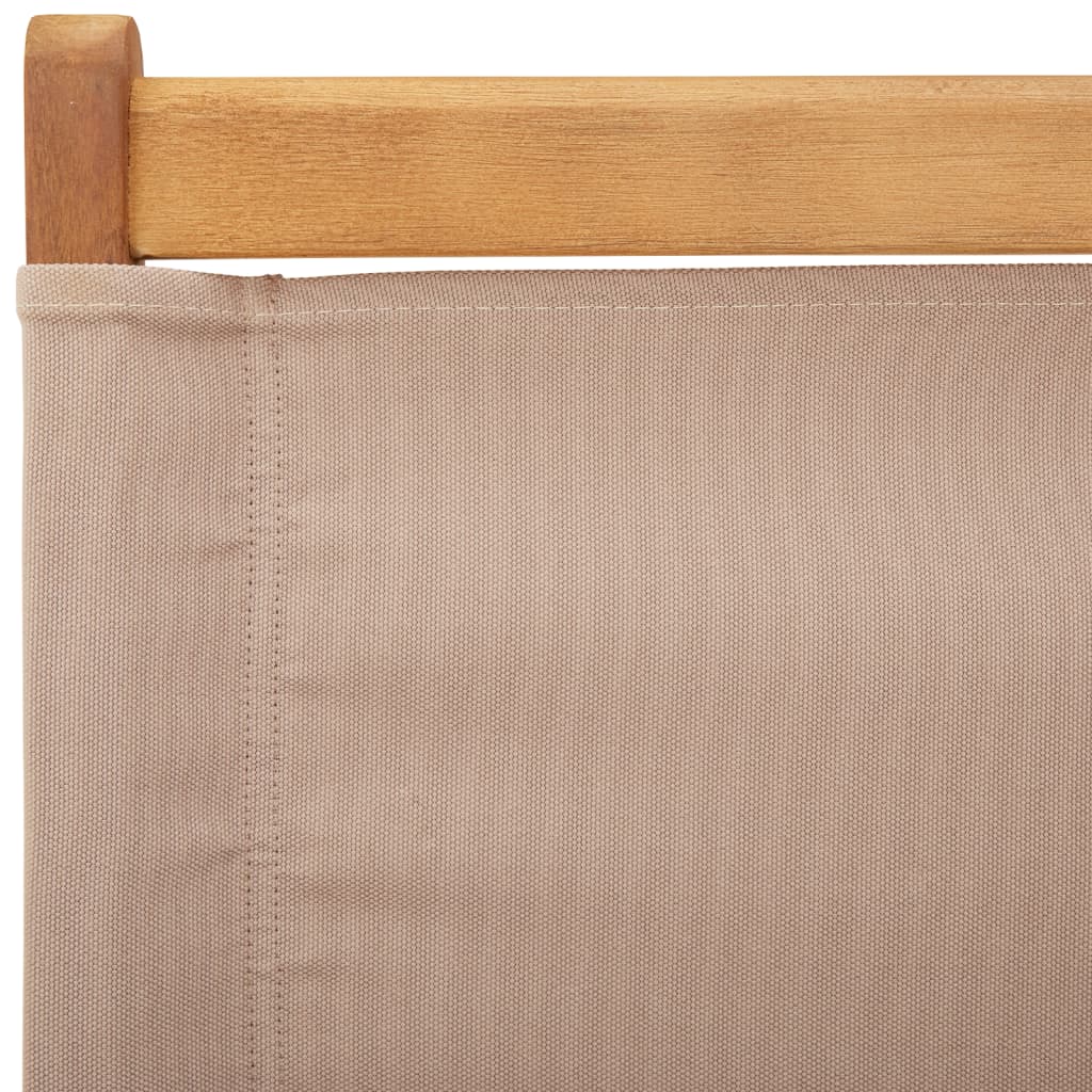 foldbare havestole 6 stk. stof og massivt træ gråbrunt
