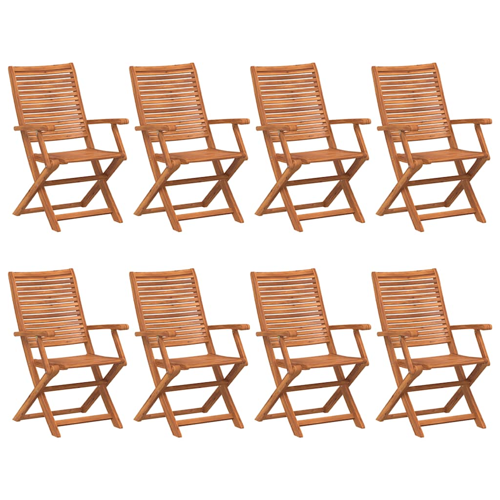Klapstole 8 stk. 57x66x95 cm Massivt træ akacie