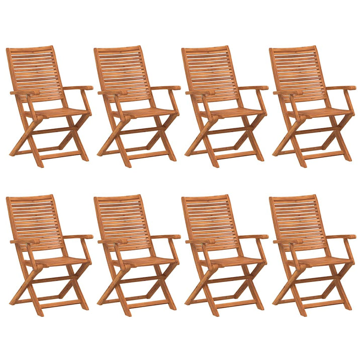 Klapstole 8 stk. 57x66x95 cm Massivt træ akacie