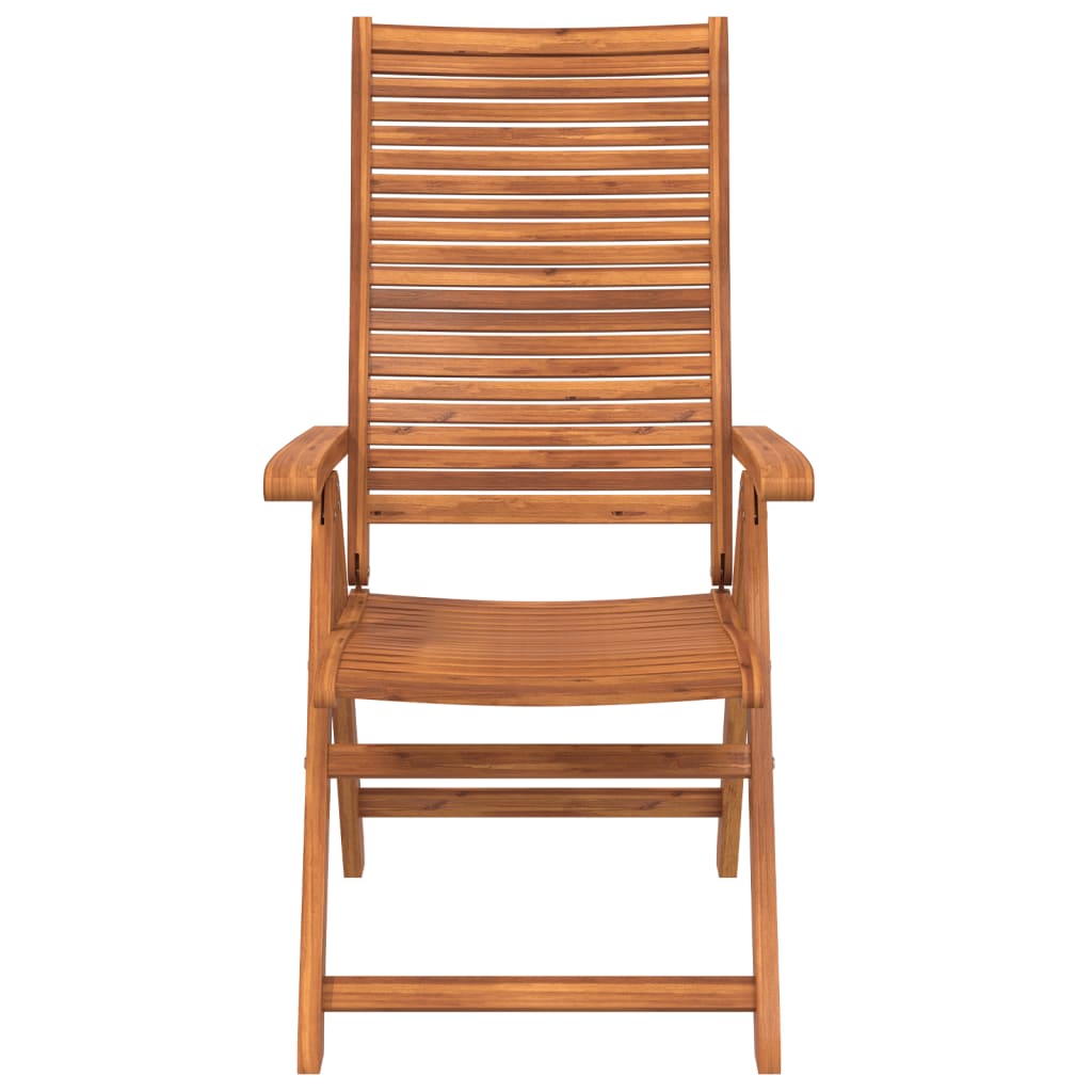 havestole 8 stk. 56x72x107 cm lænefunktion massivt akacietræ