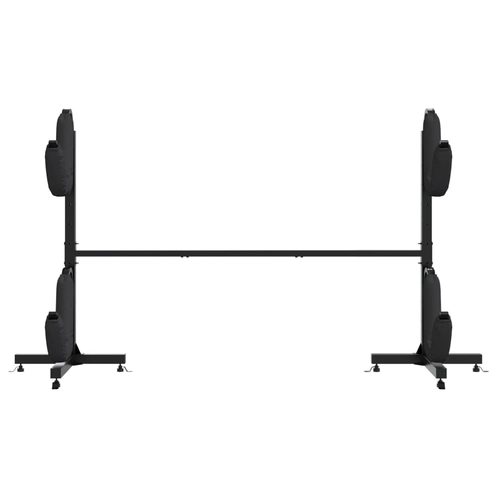 opbevaringsstativ til 2 kajakker 250x57x127,5 cm stål