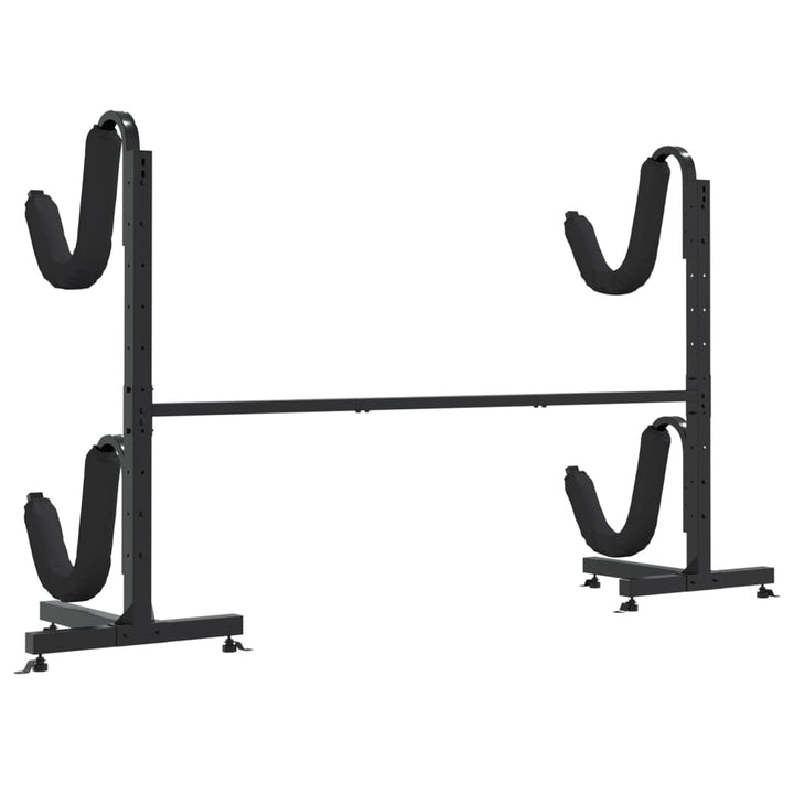 opbevaringsstativ til 2 kajakker 250x57x127,5 cm stål