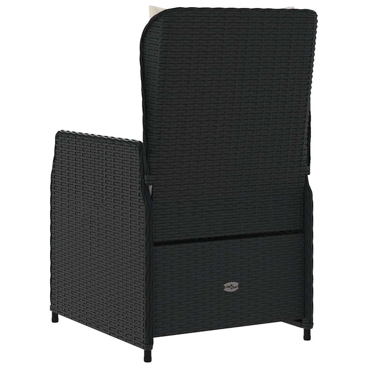 havestole 2 stk. med lænefunktion polyrattan sort