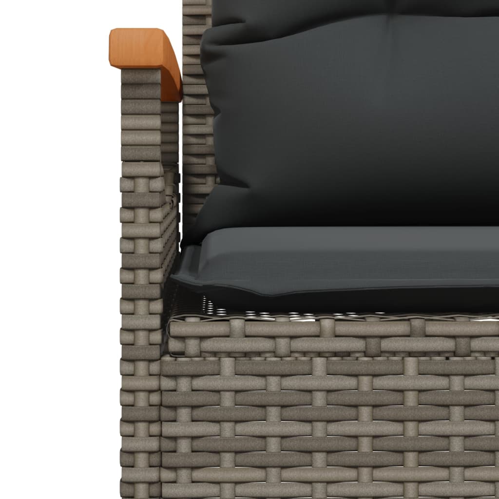 sofasæt til haven 4 dele med hynder polyrattan grå