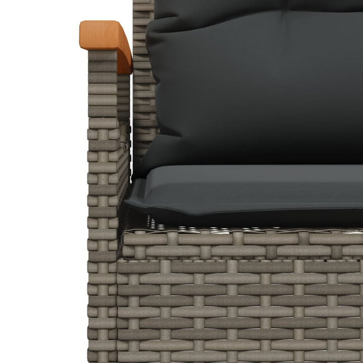 sofasæt til haven 4 dele med hynder polyrattan grå